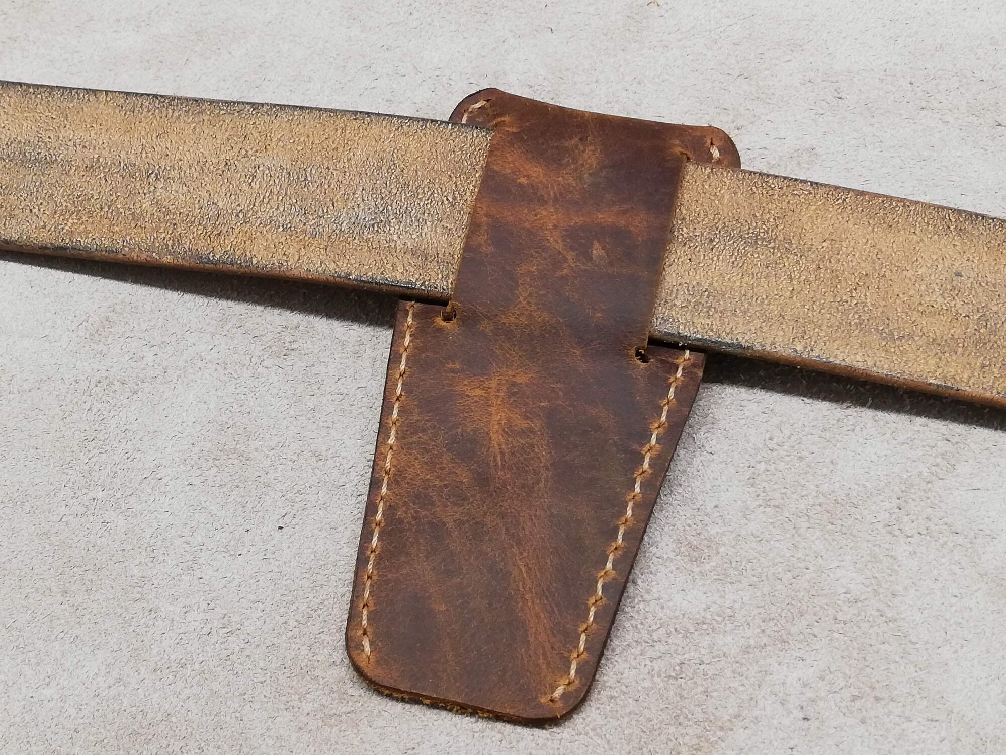 Crazy Horse Leather pipe holster for belt Etsy