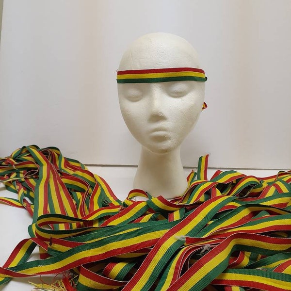 Ethiopia Timkat Head Band (rasta color) Ribbon