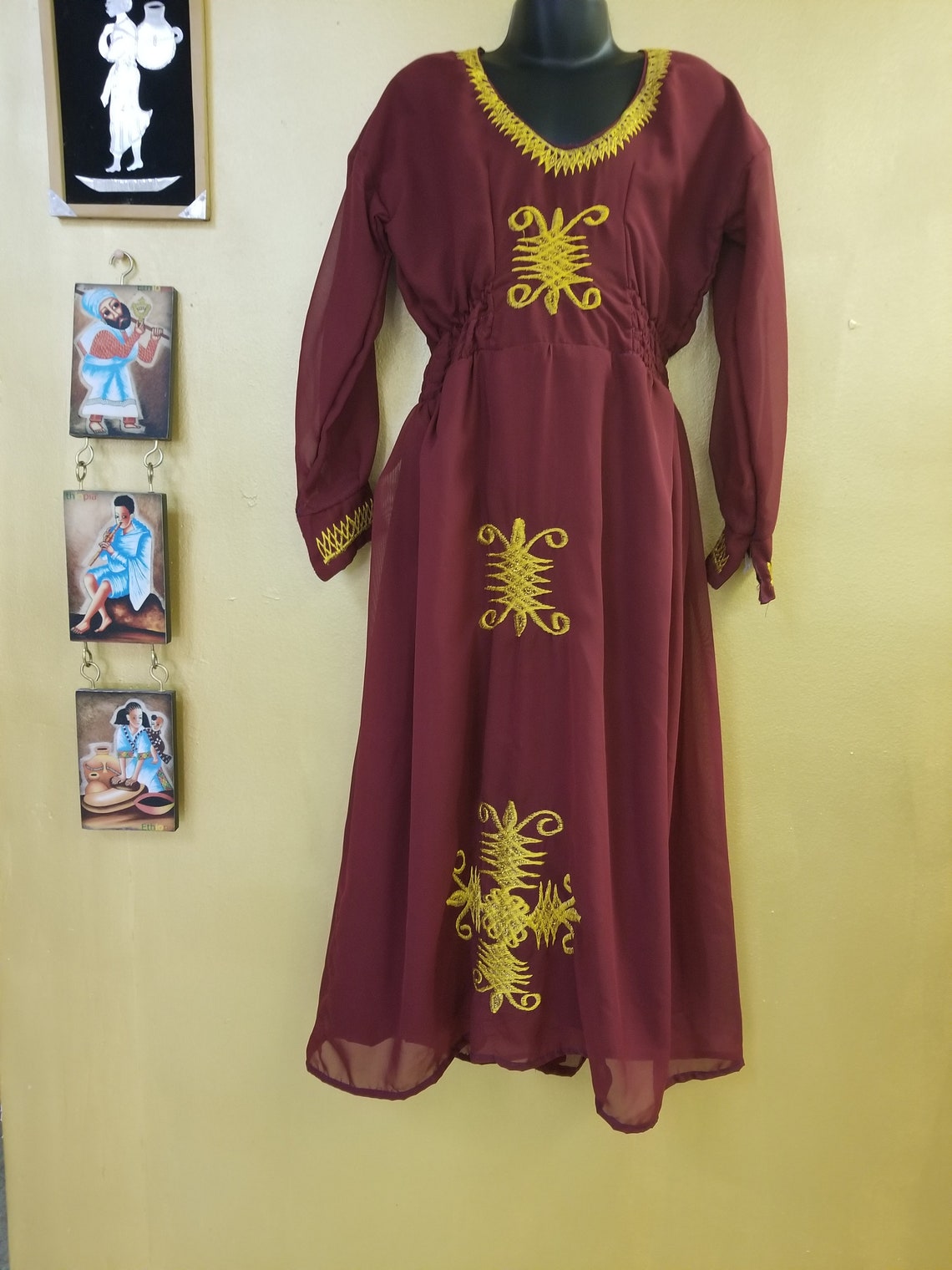 Ethiopian Chiffon Dress | Etsy