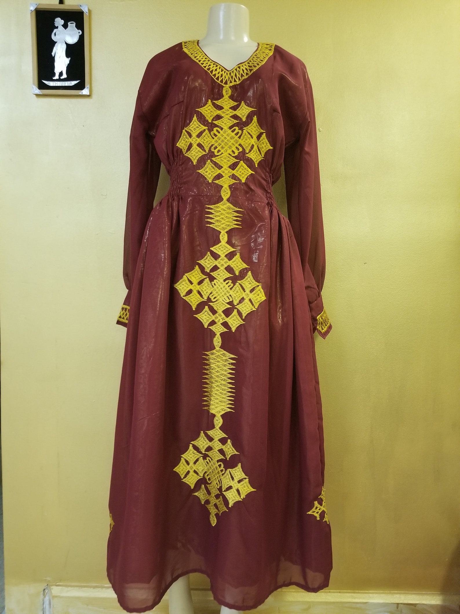 Ethiopian Chiffon Dress | Etsy