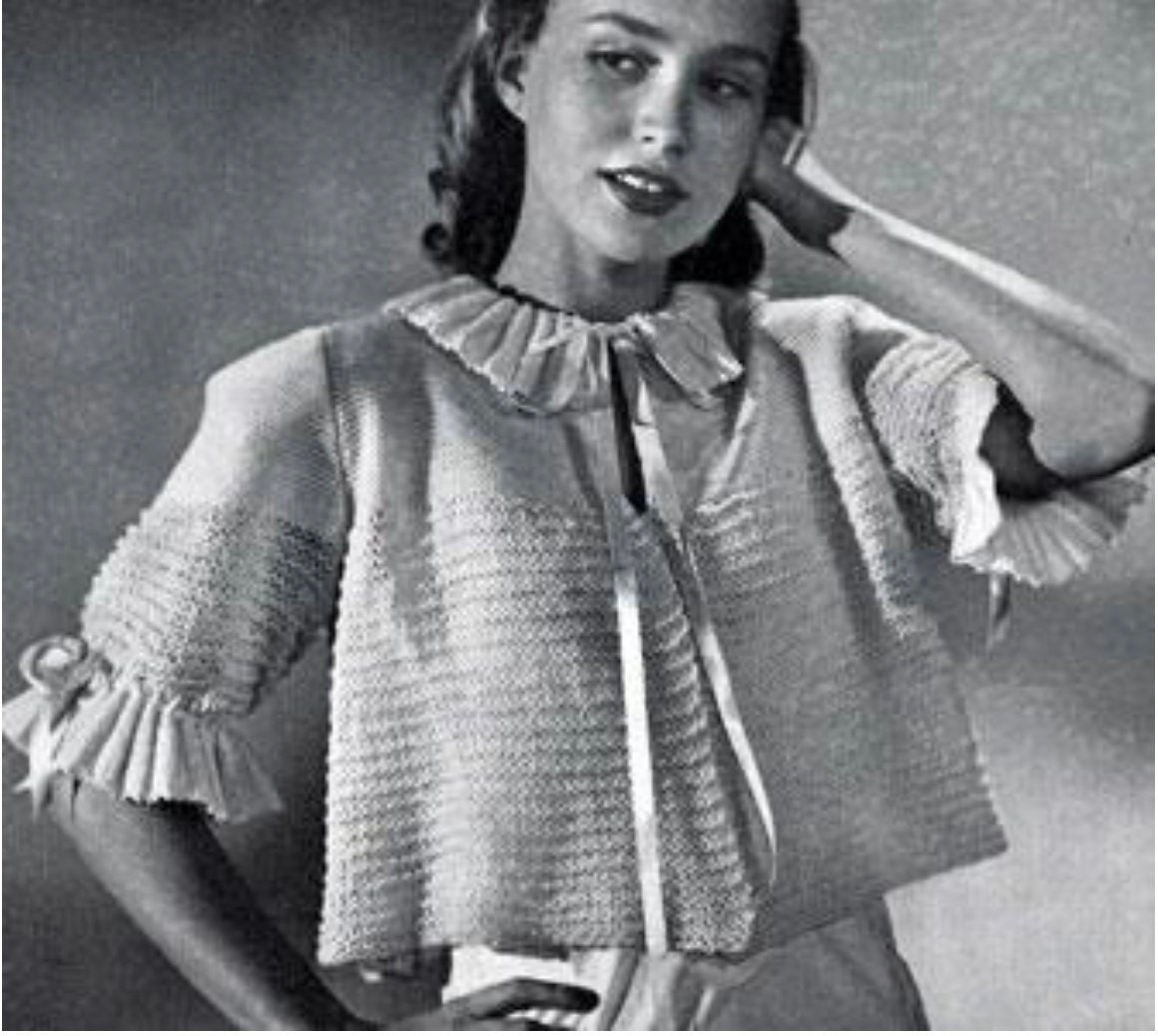 1940s Knitted Bed Jacket No. 2 Vintage Pattern PDF Etsy