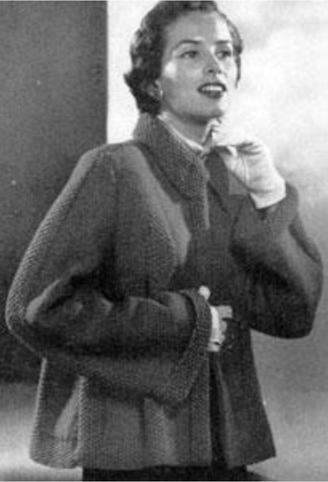 1950s Knitted Swing Time Jacket Pattern PDF Vintage - Etsy