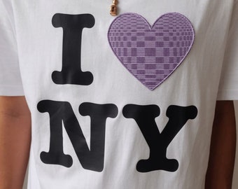 I Heart NY - Ube Binakol Weißes T-Shirt Kusikus Casual Top Männer Frauen Tragen handgewebten Stoff Filipino Ube Purple Street Clothing Abra Philippines