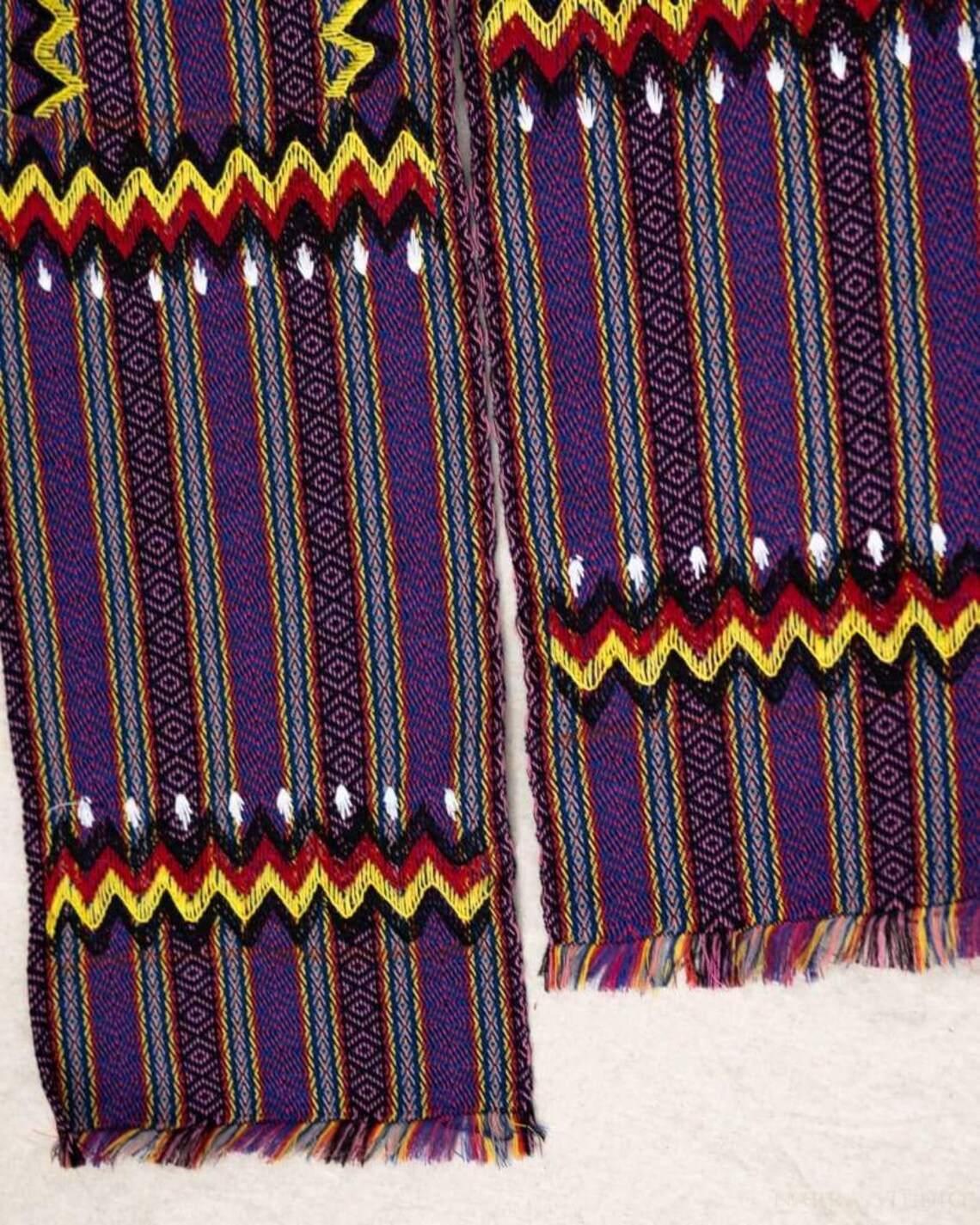 Kalinga Scarf Philippine Embroidered Purple Etsy