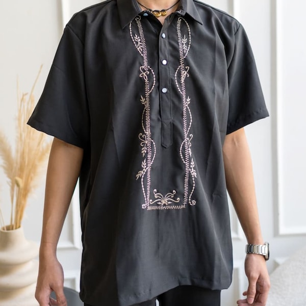 Casual Black Barong