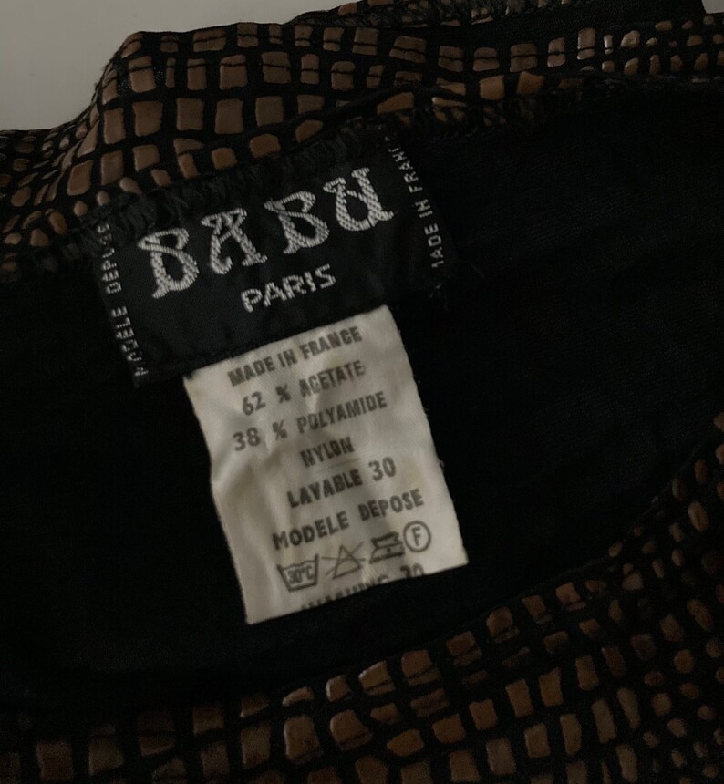 Vintage Babu Paris shiny scale print tank