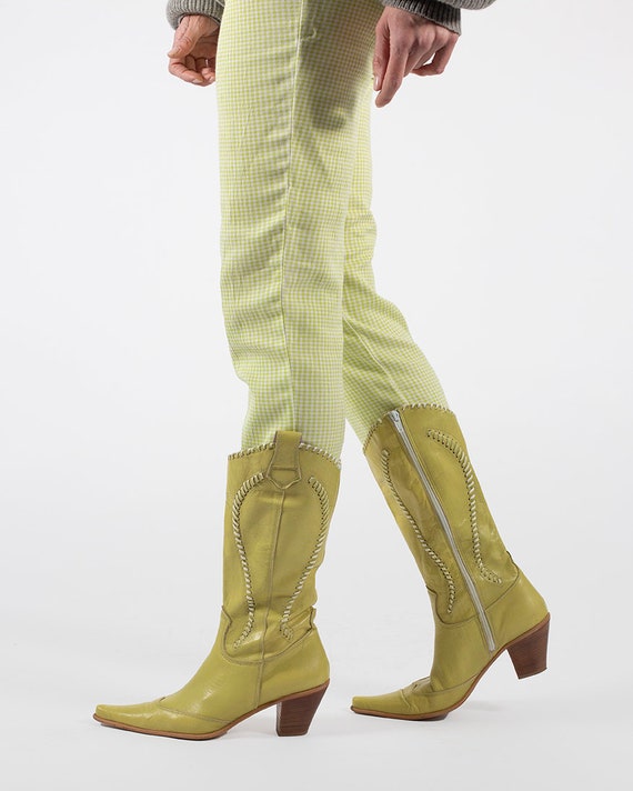 Lime Western Boots
