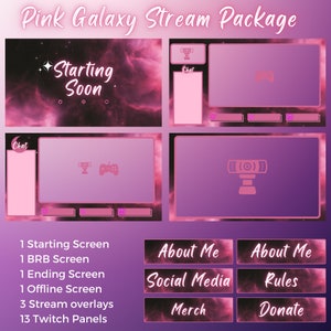 Pacchetto Pink Galaxy Space Stream Bundle