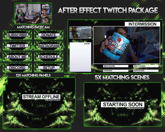 Full Twitch Stream Overlay Package 