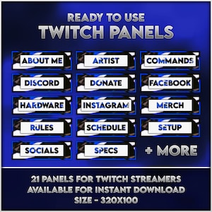 21 Blue Twitch Panels for Streamers