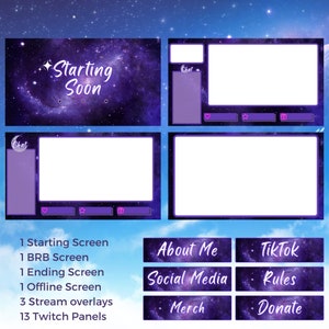 Pacchetto Purple Galaxy Space Stream Bundle
