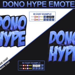 Twitch Emote - &quot;Dono Hype&quot; // Donation Hype (Any Color)