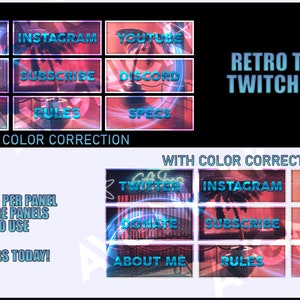 Retro Twitch Panels