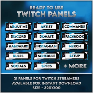 21 Light Blue Twitch Panels for Streamers