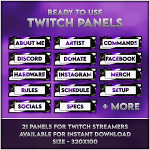 21 Purple Twitch Panels for Streamers
