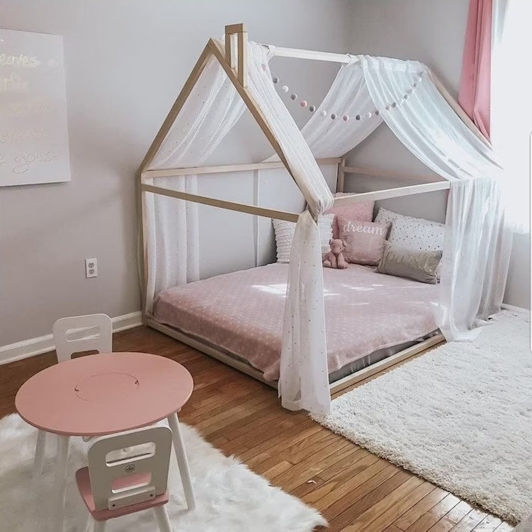 Montessori Toddler Beds Frame Bed House Bed House Wood House Etsy