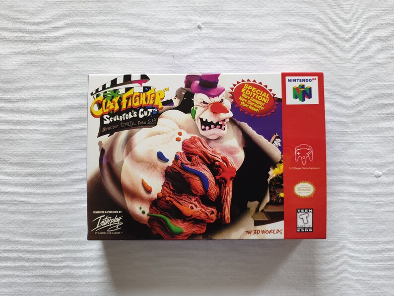 Clayfighter Sculptors Cut N64 Box With Insert Top Quality Etsy