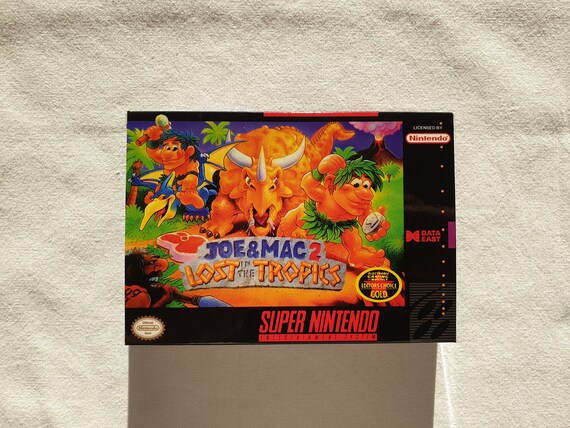 Joe And Mac 2 Lost In The Tropics Snes Super Nes Box With Etsy