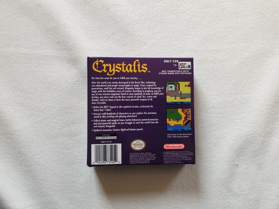 Crystalis Gameboy Color Gbc Box With Insert Top Quality Etsy