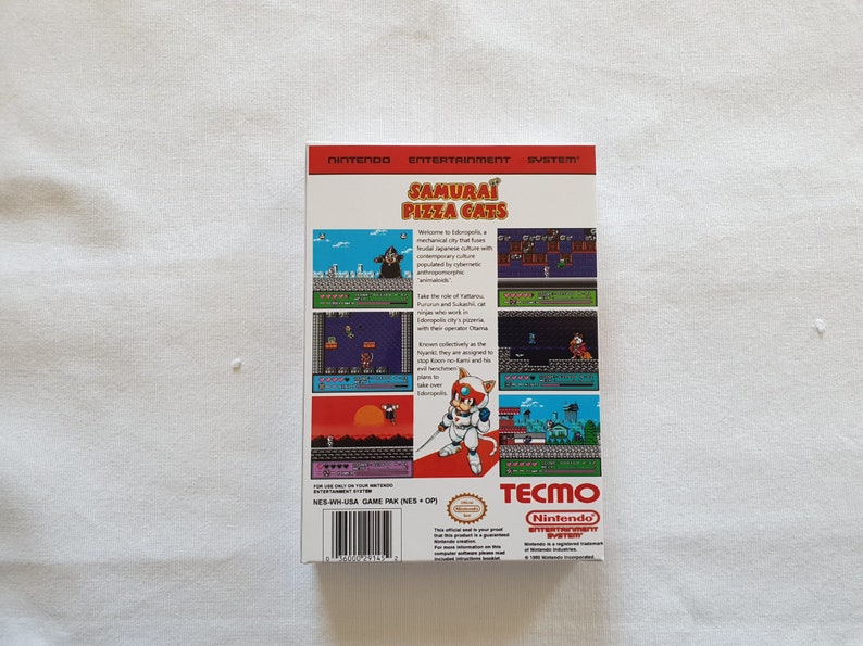 Top Quality Samurai Pizza Cats NES Entertainment System Box With Insert