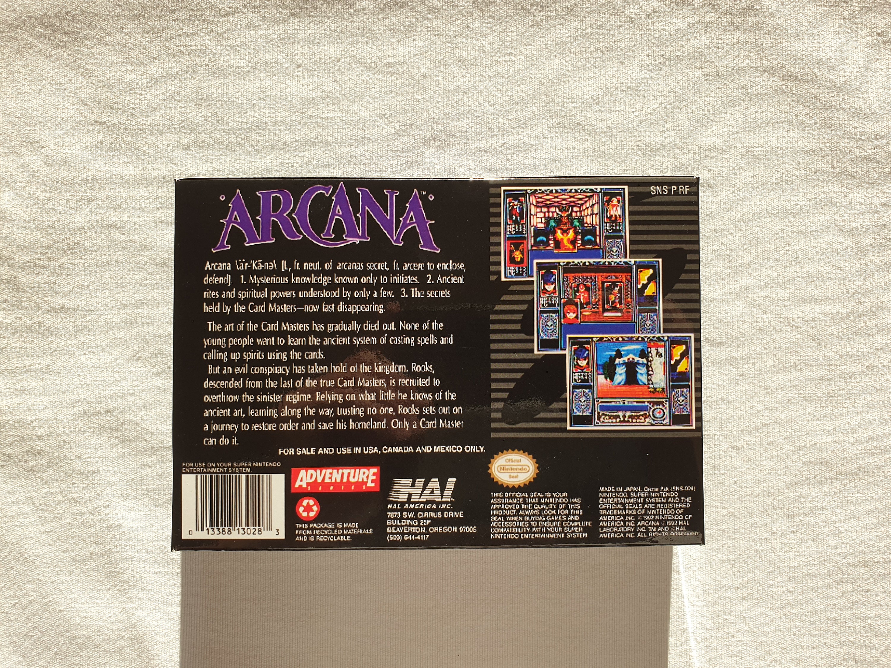 Arcana SNES Super NES Box With Insert Top Quality Etsy