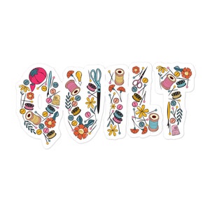 QUILT bubble-free sticker