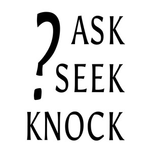 Ask Seek Knock SVG vinyl cutter cut file for Cricut, Silhouette, instant download, digital download, clipart, inspirational phrase
