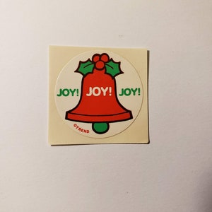 Original Glossy Vintage 1980s Trend scratch n&#39; sniff sticker &quot;Joy&quot;, lightly spice-scented