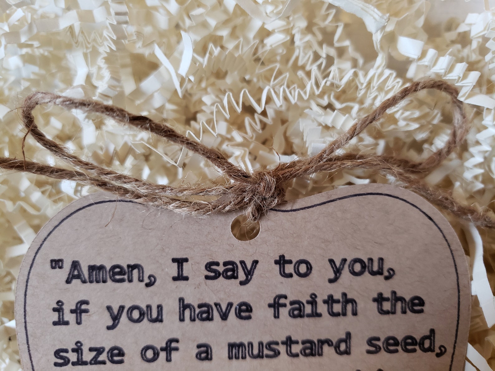Mustard Seed Gift Cardstock Sign & Real Mustard Seed Inside Etsy