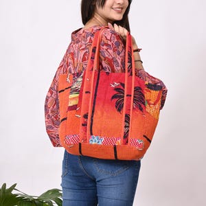 Sac kantha vintage bohème hippie fait main, sac à main à bandoulière, sac de courses ou de courses réutilisable, accessoire de mode écologique