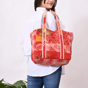 vintage Kantha Boho bag fait main hippie épaule fourre-tout, sac à main unique en tissu recyclé pour le shopping, les voyages ou un usage quotidien