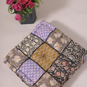 Cotton Patchwork Sofa Cushion Handmade Floor Cushion Pad Window Seat Pillow 20