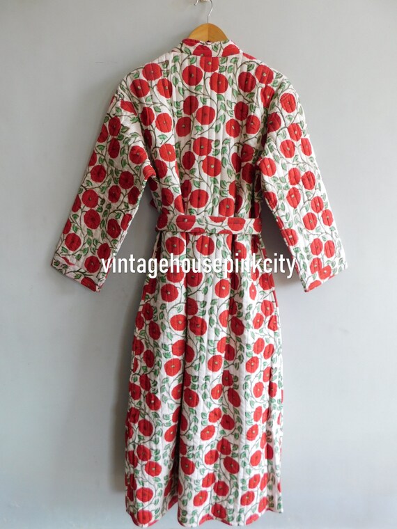 Quilted cotton kimono, nightwear dressing gown, i… - image 2