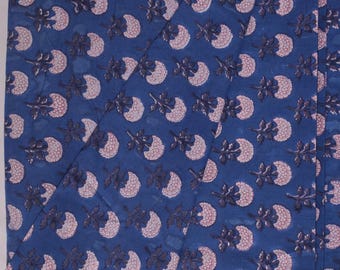 Indian Cotton Fabric Hand Block Print  Sewing Material By The Yard Printed Fabric