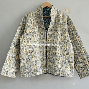 Handmade Cotton Quilted Jacket: Boho Women&#39;s Wear