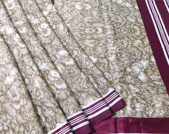Vintage silk saree, craft sewing clothing, dress making fabric, 5 yard vintage silk women wear used silk saree , recycled old fabric