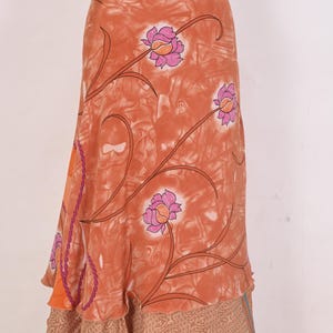 Handmade Silk Sari Wrap Skirt: Reversible Maxi Dress, Beach Cover Up