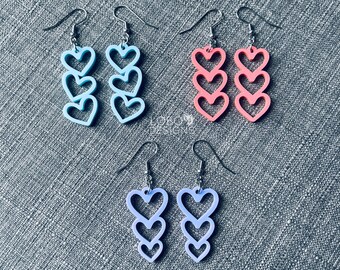 Pendientes del corazón SVG, corazón pendientes archivo, pendientes de corte de archivo, pendiente SVG, pendientes archivo láser, pendientes de corte de archivo, pendientes del corazón, archivo láser