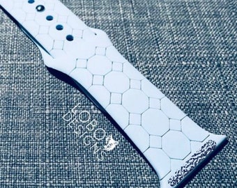 Laserfil — Klockarmbandsdesign med en linje/skårad åttkantig kakelmönster (jiggar ingår ej!) — SVG, PDF, AI
