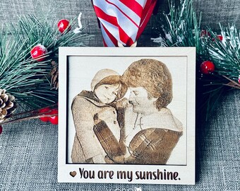 Laser File — Add Your Own Photo — You Are My Sunshine Layered Ornament — SVG, PDF, AI