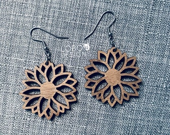 Flower Earrings SVG, Floral Earrings SVG, Earrings Cut File, Earrings Laser File, Earring Cut File, Earring Laser File, Earring SVG