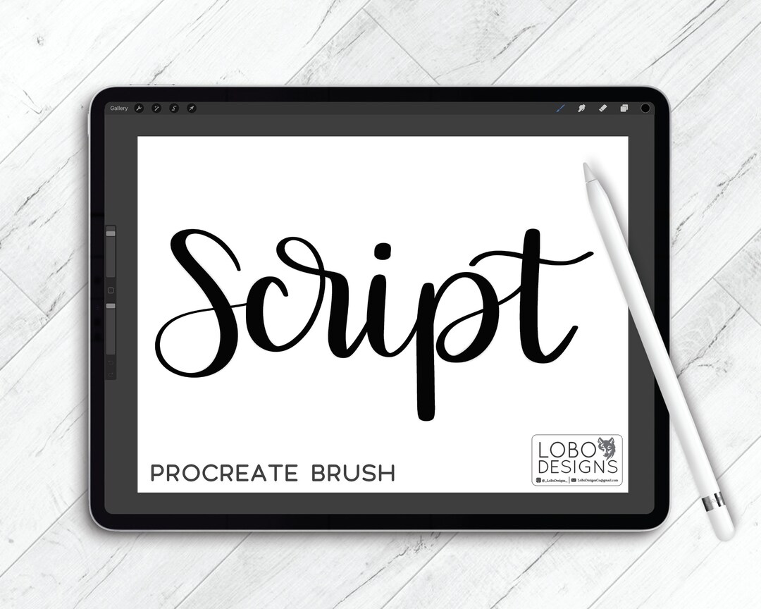 Procreate Brush File Script, Procreate Brush, Script Brush, Procreate, Procreate File, Procreate