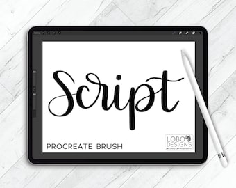 Archivo de pincel procreado — Script, Procreate Brush, Script Brush, Procreate, Procreate File, Procreate Script, Procreate Brushes