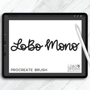 Procreate Brush File — LoBo Mono, Procreate Brush, Monoline Brush, Procreate, Procreate File, Procreate Script, Procreate Brushes