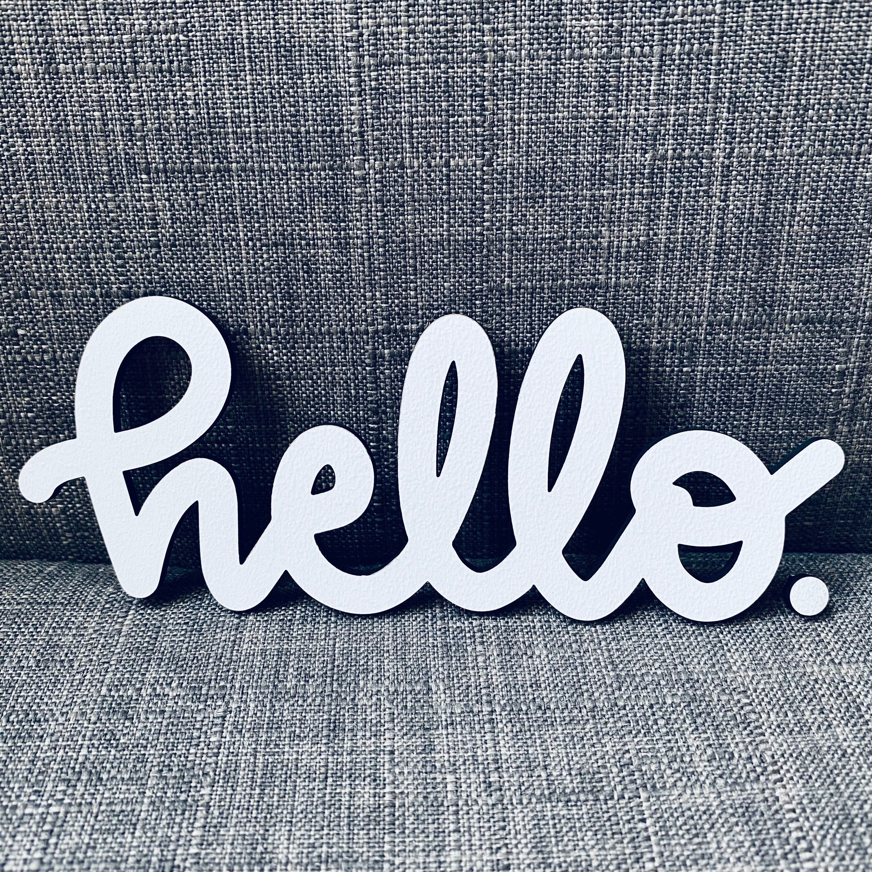 Laser File — Hand-lettered "hello" Design — SVG, PDF, AI - Etsy