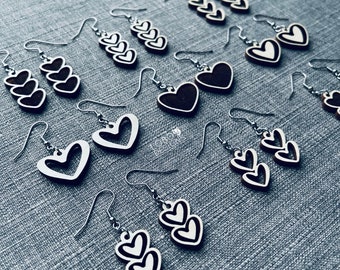 Heart Earrings SVG, Heart Earrings File, Earring Cut File, Earring SVG, Earrings Laser File, Earrings Cut File, Heart Earrings, Laser File