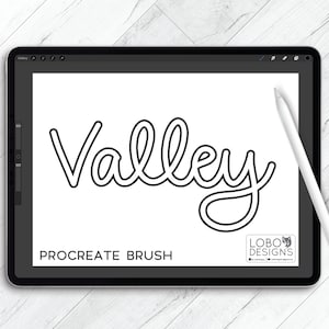 Procreate Brush File — Valley, Procreate Brush, Outline Brush, Procreate, Procreate File, Procreate Outline, Procreate Brushes