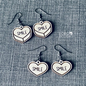 Heart Earrings SVG, Heart Earrings File, Earring Cut File, Earring SVG, Earrings Laser File, Earrings Cut File, Heart Earrings, Laser File