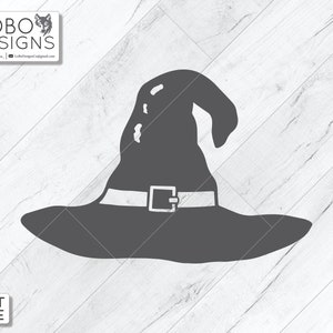 Arquivo cortado / arquivo a laser — Design de chapéu de bruxa desenhado à mão para Halloween — SVG, PDF, AI