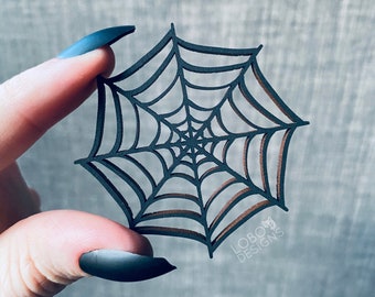 Laser File — Hand-Drawn Spider Web Halloween Design — SVG, PDF, AI